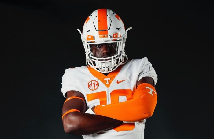 2025 5-star OT David Sanders Jr. during an unofficial visit to Tennessee. (Photo courtesy of David Sanders Jr.)
